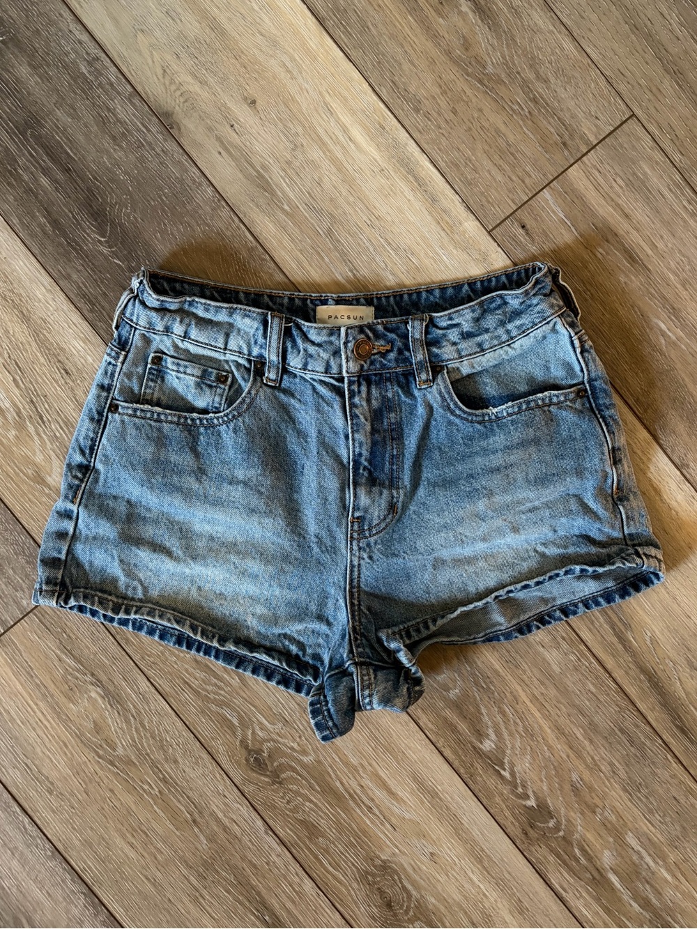 PacSun High-Rise Denim Mom Shorts